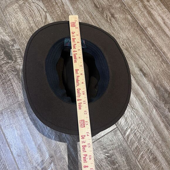 Vtg ORVIS Made in USA Wool Fedora Hat Men’s One size Fits All Brown - Picture 10 of 11